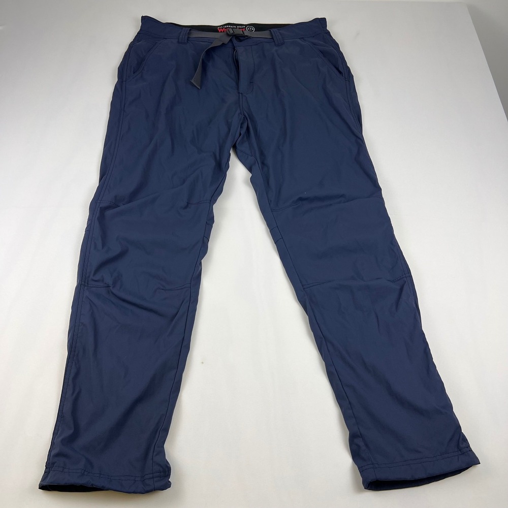 Wrangler ATG All Terrain Gear Pants 36x30 Blue Nylon Stretch Hiking Excellent